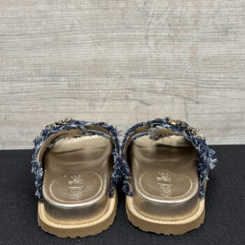 Sandalo gioiello in denim metallizzato Coral Blue - immagine 4